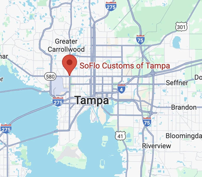 Directions to SoFlo Customs Truck Jeep Bronco F150 Dealership in Tampa