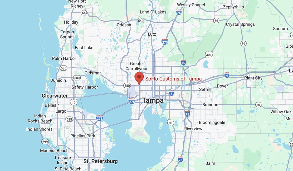 Directions to SoFlo Customs Truck Jeep Bronco F150 Dealership in Tampa